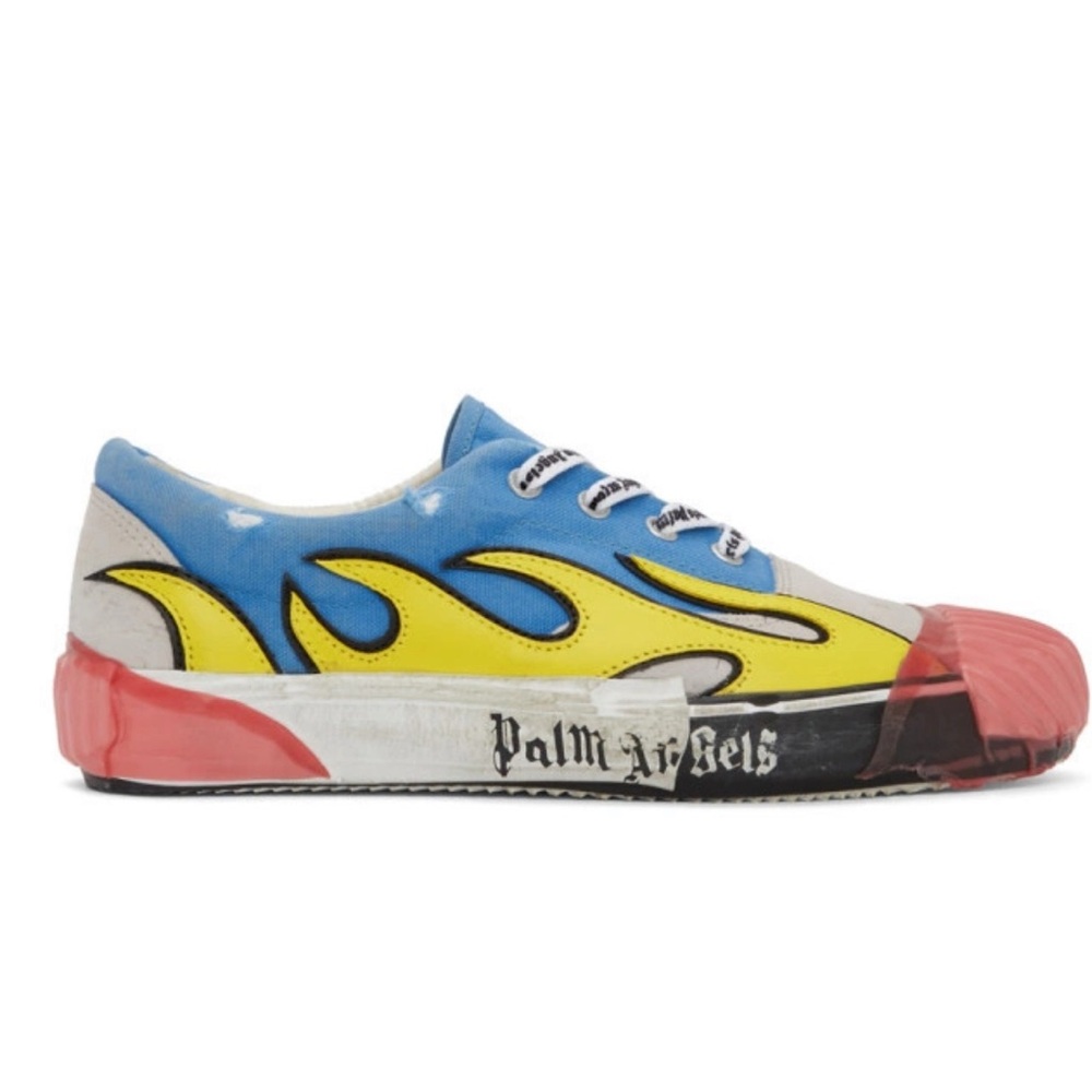 Palm Angels Men's Multicolor Flame Sneakers